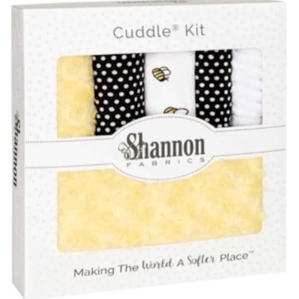 Minky Bambino Cuddle® Kit Bee Happy- Blanket Kit - Shannon Fabrics- Minky Cuddle Blanket