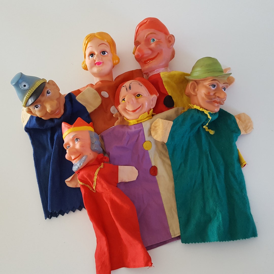 Hand Puppets 6x Vintage Hand Puppets Hand Puppets Etsy