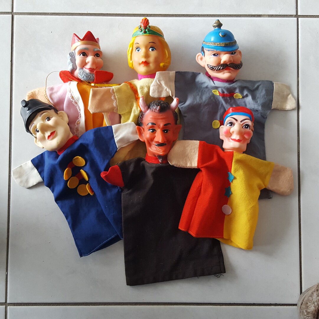 Hand Puppets 6x Vintage Hand Puppets Hand Puppets Etsy