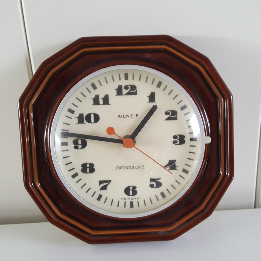 Ceramic Wall Clock Kitchen Clock Kienzle Chrono Quartz Clock Etsy