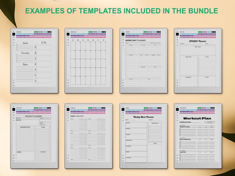 70+ Editable Planner Templates for Remarkable 2 and Paper Pro | Copy ...