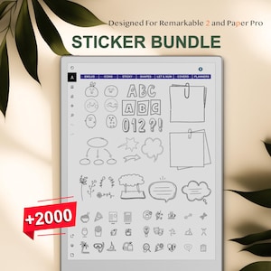 Editable Stickers for reMarkable – 2000+ Icons, Notes, Shapes & More | Instant Copy-Paste | No Tracing Needed | Works on rM 1, 2, Paper Pro