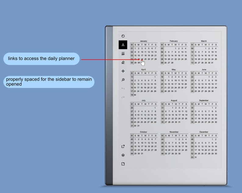 Remarkable 2 Templates 2023 Daily Planner Remarkable 2 Etsy