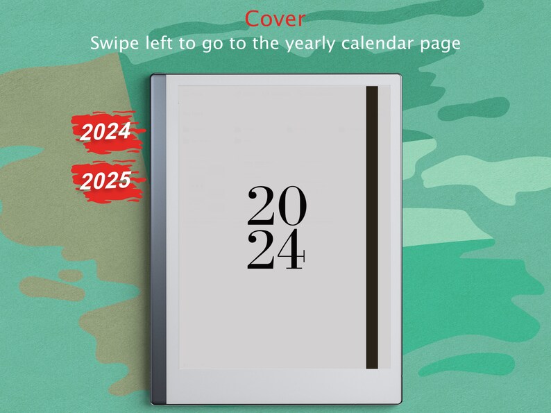 Remarkable 2 Templates 20242025 Monthly Calendar, Hyperlinked, Sunday and Monday Start