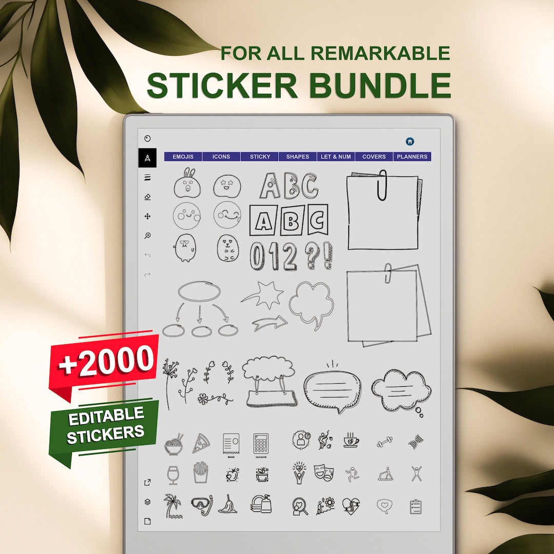 Editable Stickers for Remarkable β 2000+ Icons, Notes, Shapes & More ...