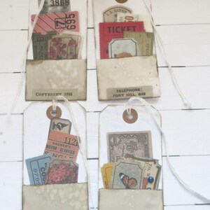 Journal Tags With Ephemera