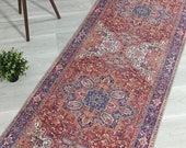 Persian Runner Rug, Red Terracotta Burgundy Heriz Vintage Hallway Runners Luxury Long Kitchen Rugs Tapis Decor Farmhouse Boho Kilim Carpet