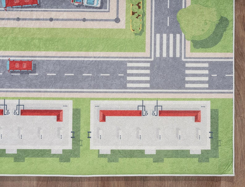 Car Play Rug for Toy Cars With Roads Mat Kids Baby Activity Etsy