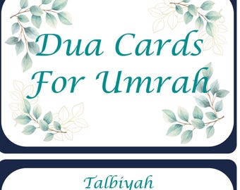 Carte Umrah Dua, stampabile, Umrah Duas PDF, Carte di preghiera islamiche, Guida Umrah, Download istantaneo