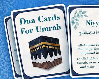 Umrah Dua Cards Vertical | Islamic Prayer Cards | Umrah & Tawaf Duas | Instant Download | Printable Umrah Guide