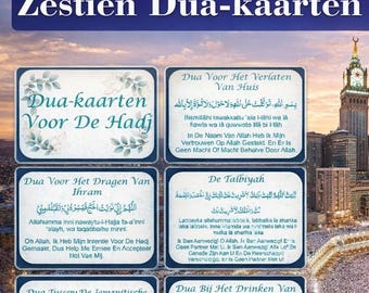Hadj Dua Kaarten Printable / Hadj & Umrah Smeekbeden / Arabo Nederlands Vertaling Translitteratie / PDF Directe Download