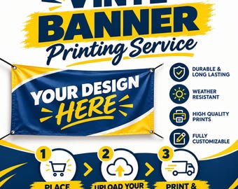 Custom Vinyl Banner, Personalized Logo Printing for Outdoor Business Displays