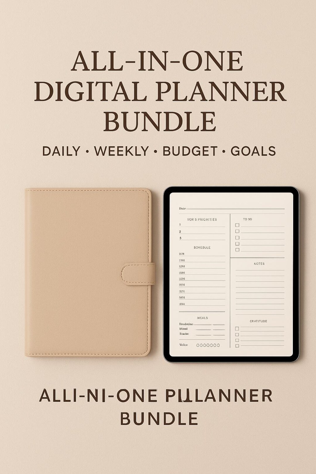 Minimalist Daily Planner Printable: A4 Undated PDF (digital Download ...