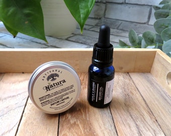 Huile à barbe et baume à barbe | Pour l'entretien et soin de barbe | Soins holistiques | Soins naturels pour la barbe | Cadeau pour lui
