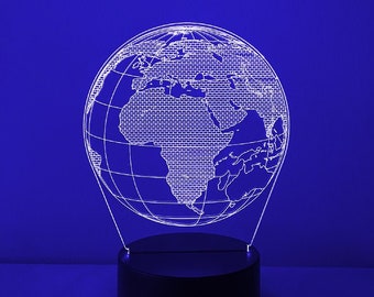 World Globe  Led Night Light  16 color, remote control, birthday, christmas gift