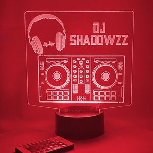 DJ controller Night Light, Dj Booth, Dj Gift, Dj Logo, Gamer Light, Influencer, DJ Party decor, Event Decor Personalized 16 colors & remote