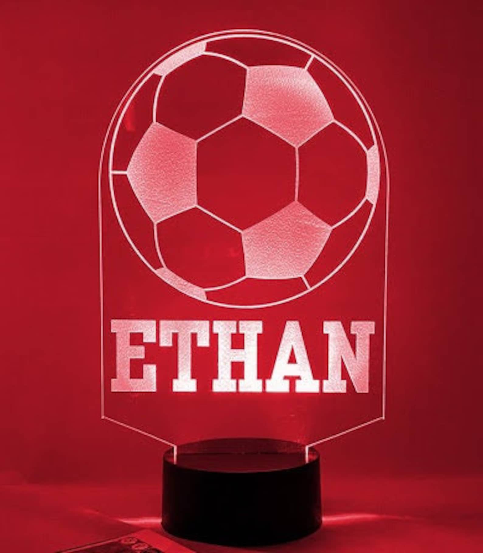 Personalized Soccer Ball Led Night Light With 16 Color and Etsy