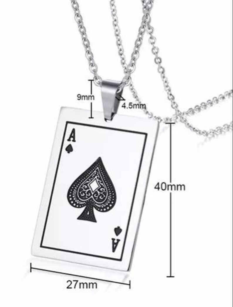 Gold Ace of Spades Chain Black Chain Chains Mens Chain Etsy