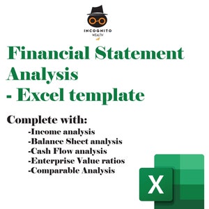 Financial Statement Analysis Excel Template - Analyse a stock market business