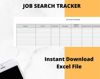 Printable Job Search / Job Application Tracker | Includes Free eBook