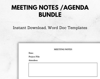 Professional, Editable Meeting Agenda and Meeting Notes Templates (+ free eBook)