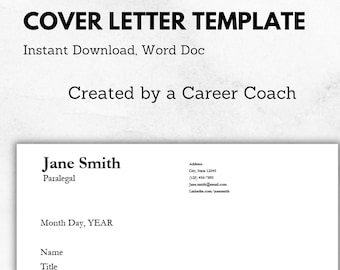 Cover Letter Template (Word) | Includes free eBook