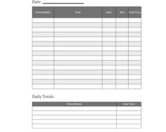 Time Sheet | Employee Timesheet | Billable Hour Tracker