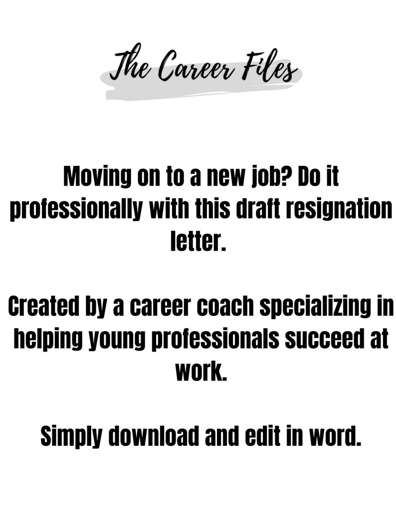 Resignation Letter Template Editable Word File with free eBook image 2