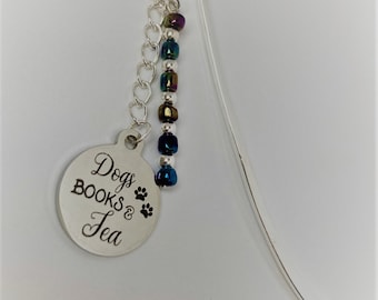 Dog Lover ~ Book Lover ~ Tea Lover ~ Gift ~ Handmade Silver Bookmark