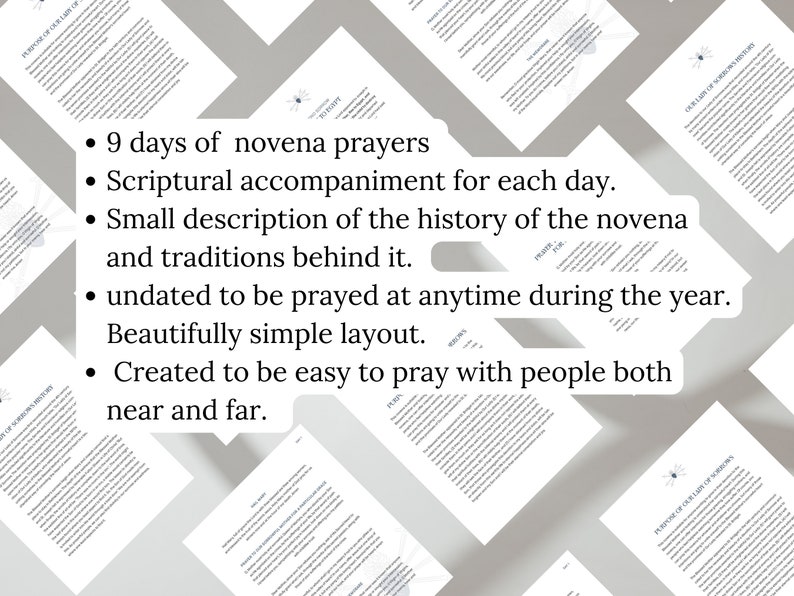 Our Lady of Sorrows Novena English Etsy