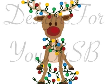 Rentier Junge PNG Format | Weihnachtshemden | Sublimation | Druckfertig | Rudolph | Rote Nase | Digitaler Download | Kinder Weihnachtsshirt