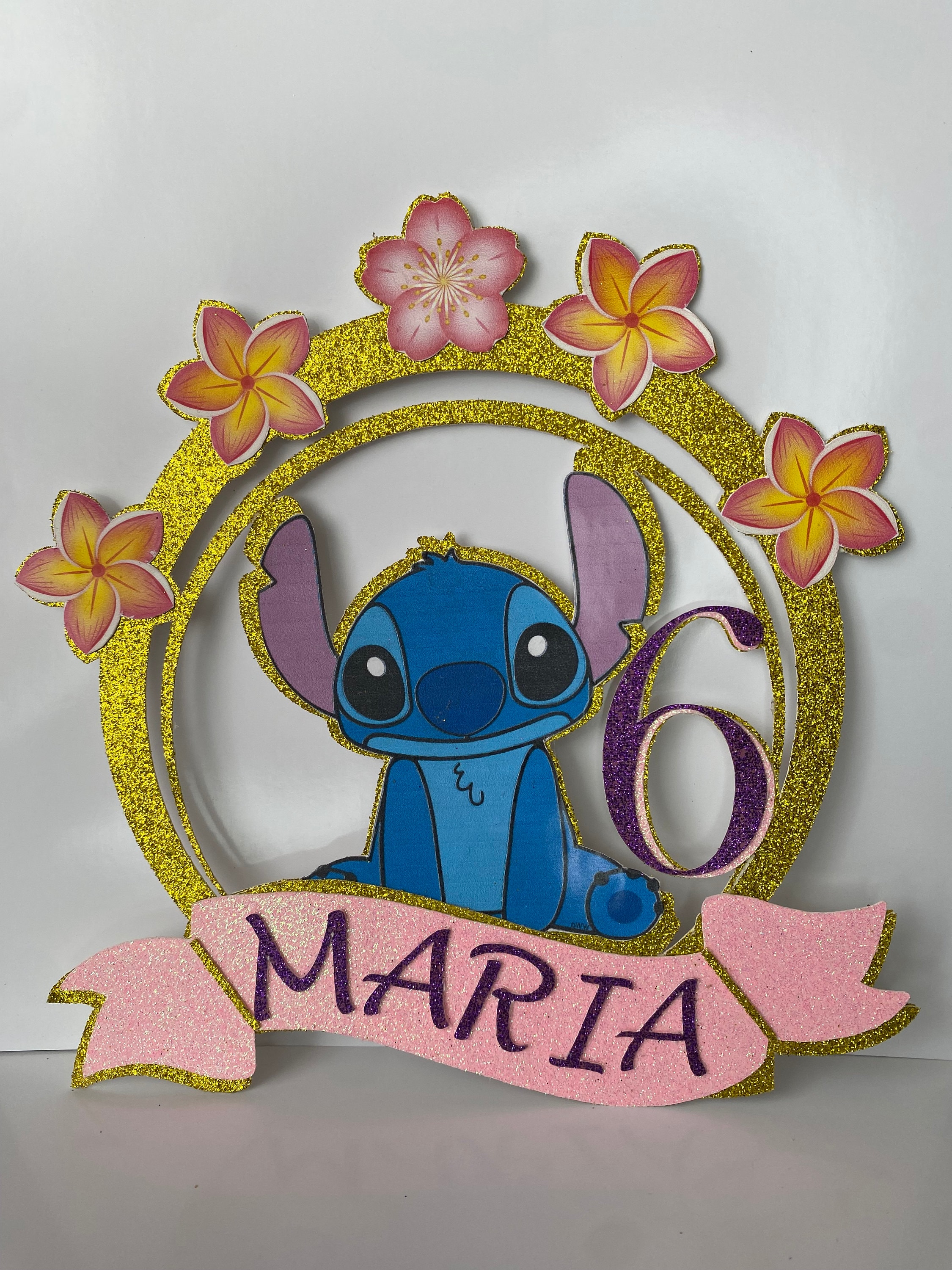 Stitch Cake Topper Free Personalisation Free Delivery Non Edible