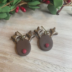 Reindeer earring reindeer statement ball stud earrings famous reindeer stud earrings Christmas stud earrings