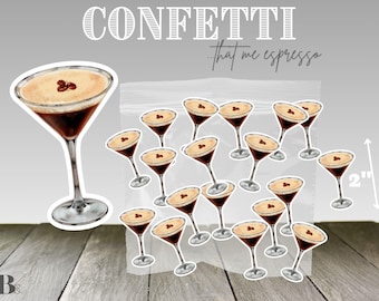 Espresso Martini Tini Bit Older Party Decorations Confetti