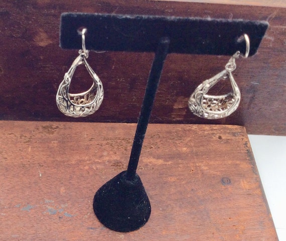 Sterling Silver Drop Earrings 925 .4 Grams per Pair 9961 4 Da Etsy