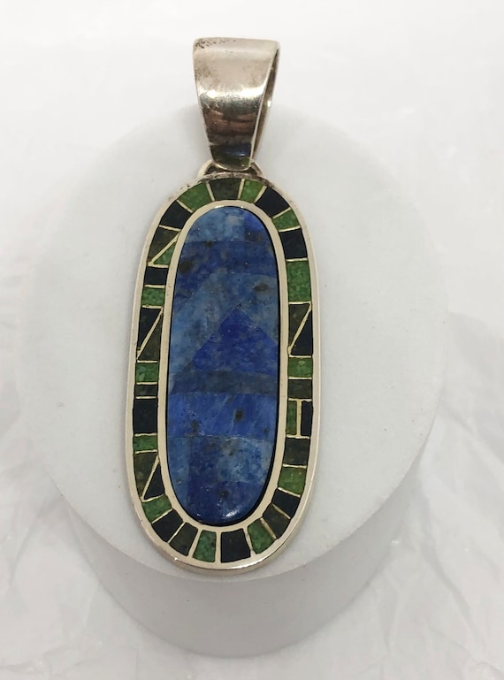 Carolyn Pollack Relios Sterling and Lapis Pendant 