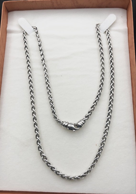 David Yurman Sterling 18 inch Wheat Chain Signed D