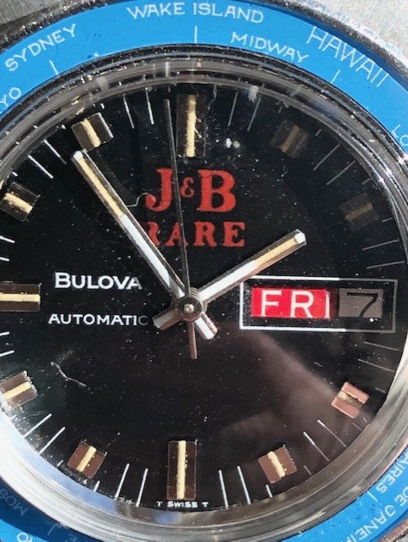 1960's Vintage Bulova World Time Automatic Watch With Etsy