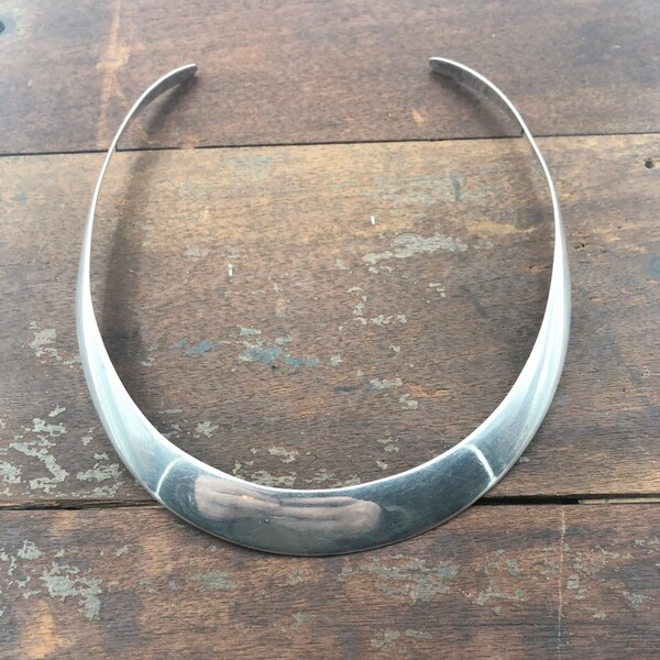 Sterling Silver Rounded Choker 5.5 from top to bottom Gap is 2.75 ( 928p2) 37