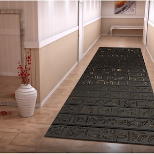 Ägypten Teppich Läufer,Hieroglyph Teppich Läufer,Designer Teppich Läufer,Diele Teppich,Dielenteppich,Dielenteppich,30x30cm