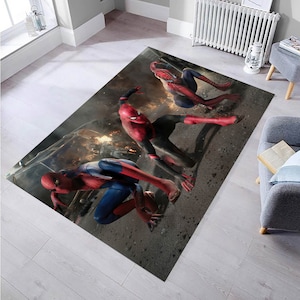 Spiderman Rug, Kids Room Rug, Child Rug, Themed Rug, Home Decor Rug, Rug for Living Room, Area Rug, Non slip Carpet, Kids Decor Rug 9