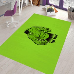 Hulk Rug, Child Rug, Boys Room Rug, Soft , Hulk Mat, Area Rug, Non slip Carpet, Home Decor Rug, Kids Room Rug, Machine Washable Rug