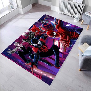 Spiderman Rug, Kids Room Rug, Kids Decor Rug, Themed Rug, Home Decor Rug,Soft Rug,Rug for Living Room, Area Rug, Non slip Carpet, Child Rug