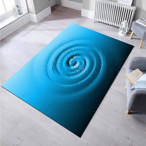 3D Fractal rug, Vortex Patterned Rug, Abstract Rug, Home Decor Rug, Modern Rug, Area Rug, Rugs for Living Room, Non slip Rug,
