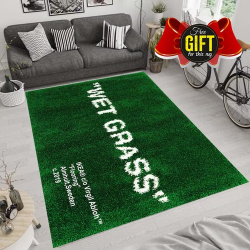 Wet Grass Rughome Decor Rugwet Grass Virgil Carpet Modern - Etsy