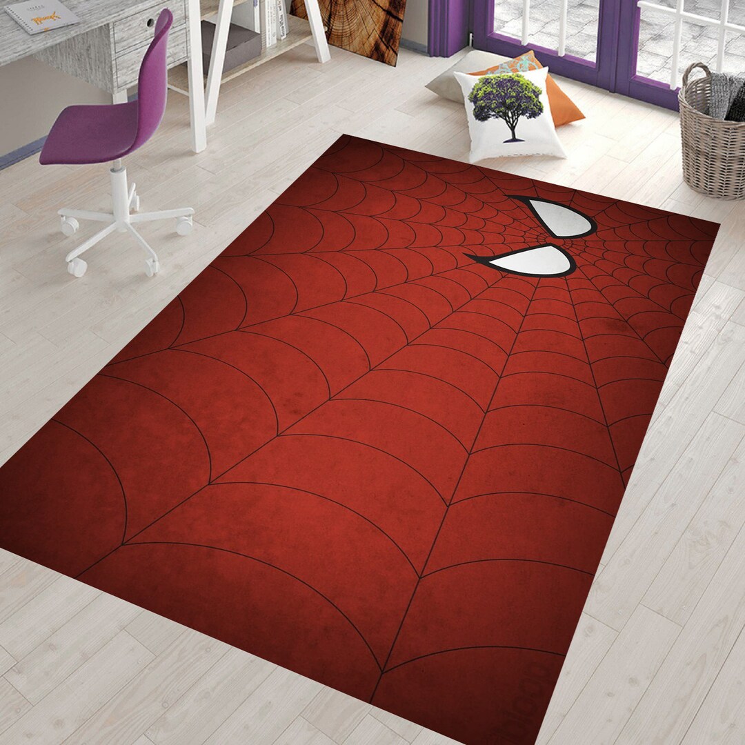 Spiderman Rug, Child Rug, Kids Room Rug, Gift Rug, Rug for Living Room, Area Rug, Non Slip
