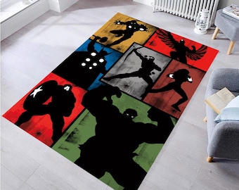 Avengers Rug: Non-Slip Kids Room Decor, Themed Area Rug