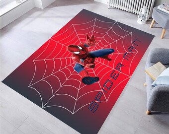 Spiderman Rug: Colorful Kids Room Decor, Non-Slip Area Carpet