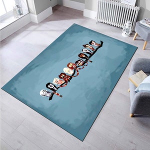 Birds Design Rug, Minimalist Rug, Bird Pattern Rug, Birds on Branchs Rug, Entryway Rug, Washable Non-Slip Rug, Home Area Decor Rug, Gift Rug