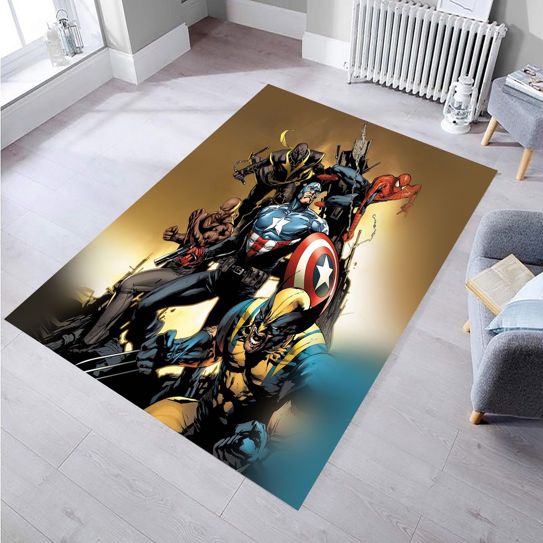 Spiderman Rug, Wolverine Rug, Child Rug,rug for Living Room,fan Rug ...